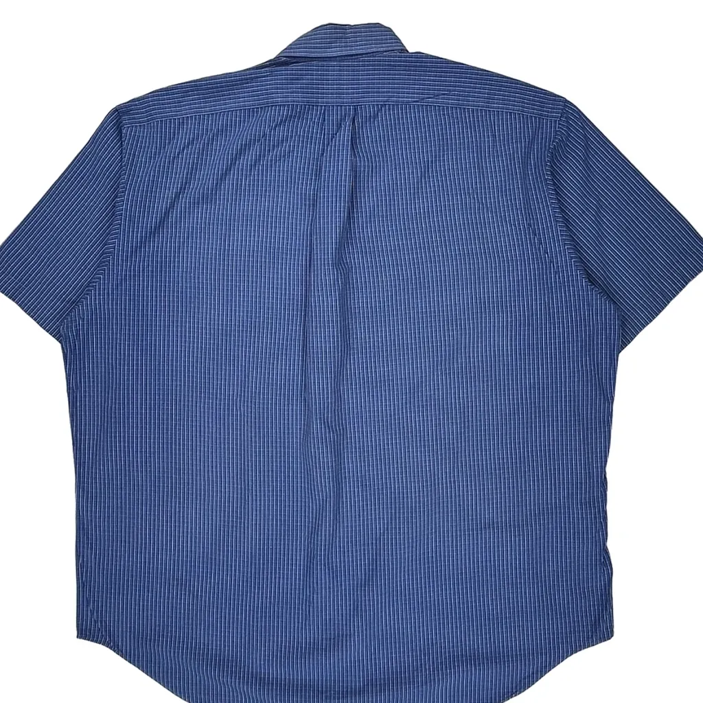 Blake Shirt Ralph Lauren Striped Short Sleeve Shirt - XL Blue Cotton - Image 7