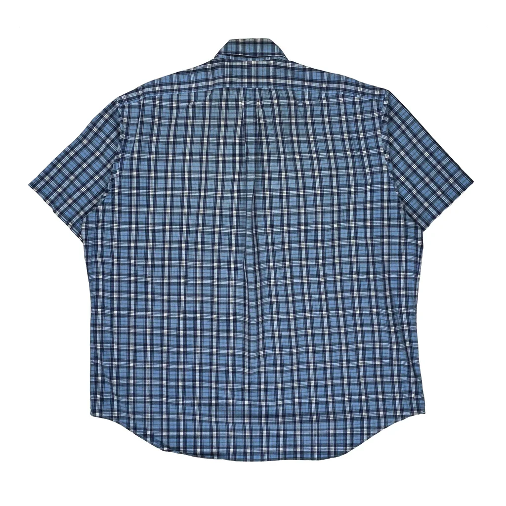 Blake Shirt Ralph Lauren Checked Short Sleeve Shirt - XL Blue Cotton - Image 2