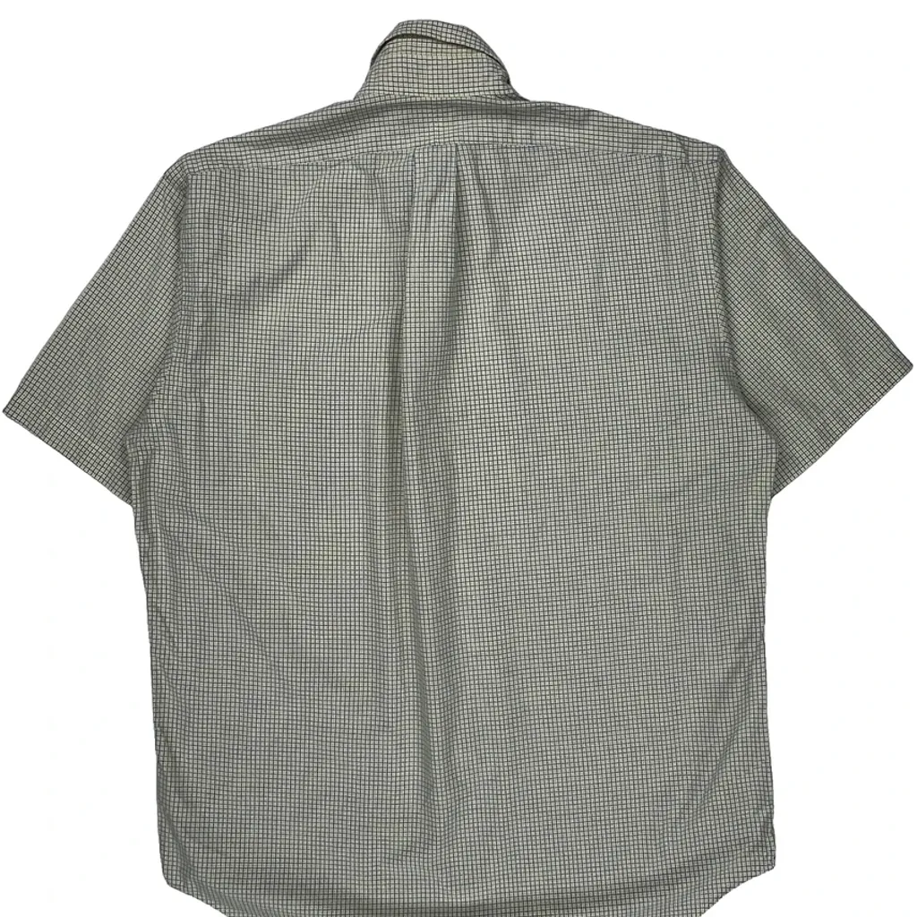 Blake Shirt Ralph Lauren Checked Short Sleeve Shirt - Medium Green Cotton - Image 6