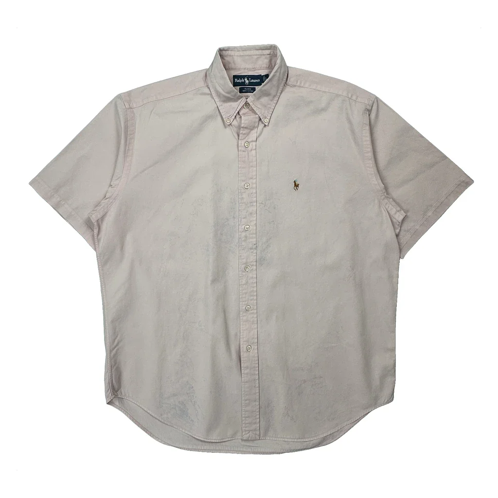 Blake Shirt Ralph Lauren Short Sleeve Shirt - Large Pink Cotton