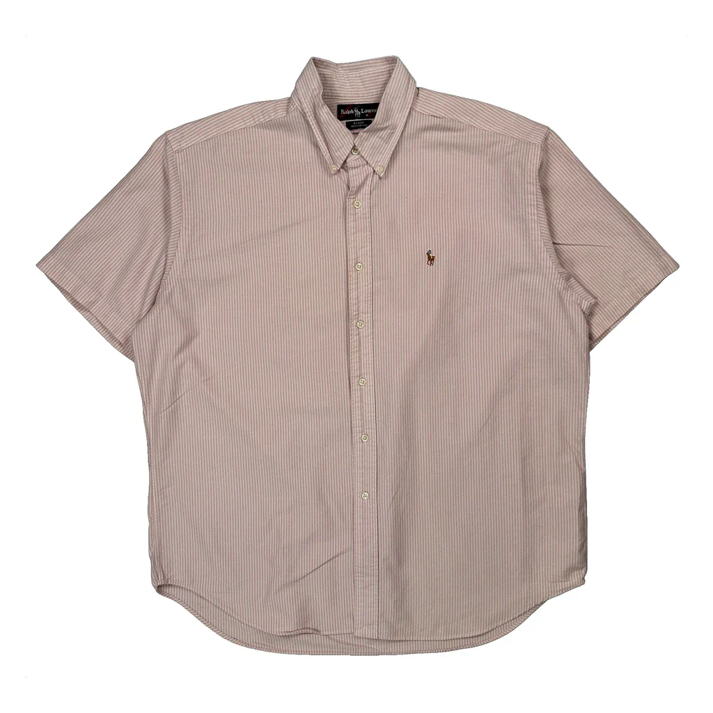 Blake Shirt Ralph Lauren Striped Short Sleeve Shirt - XL Pink Cotton