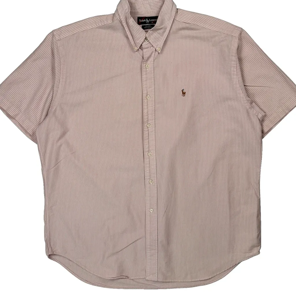 Blake Shirt Ralph Lauren Striped Short Sleeve Shirt - XL Pink Cotton - Image 4