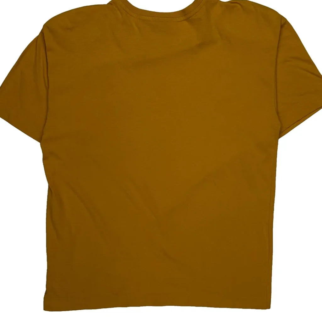 Blank American Eagle Single Stitch T-Shirt - Small Yellow Cotton - Image 7