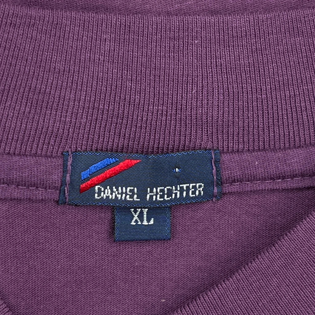 Blank Daniel Hechter Single Stitch T-Shirt - XL Purple Cotton - Image 3