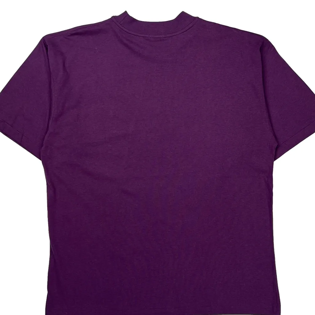 Blank Daniel Hechter Single Stitch T-Shirt - XL Purple Cotton - Image 6