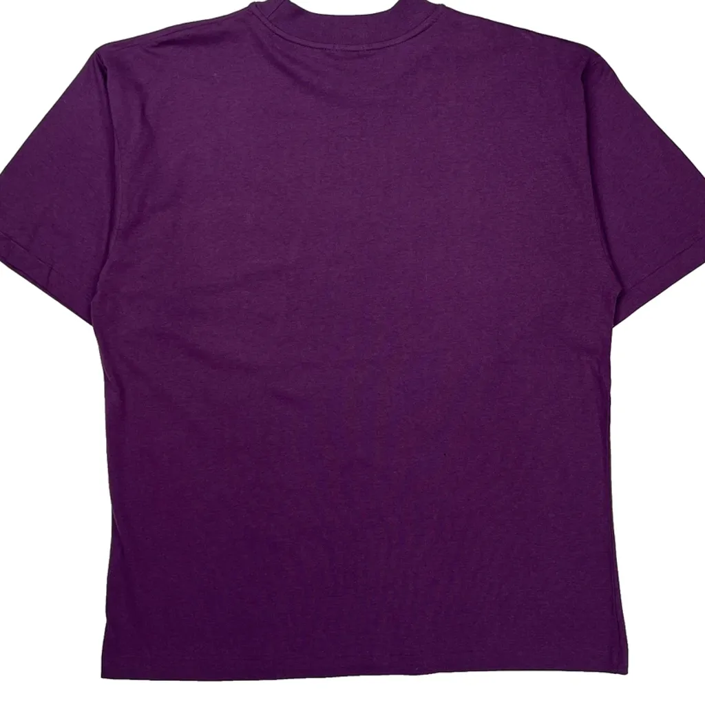 Blank Daniel Hechter Single Stitch T-Shirt - XL Purple Cotton - Image 7