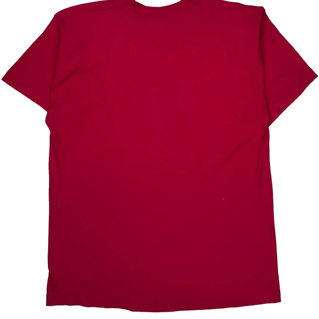 Blank Fruit Of The Loom Single Stitch T-Shirt - XL Red Cotton - Image 7