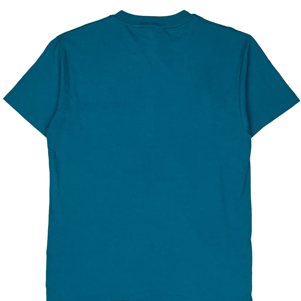 Blank Hanes Single Stitch T-Shirt - Medium Blue Cotton - Image 6