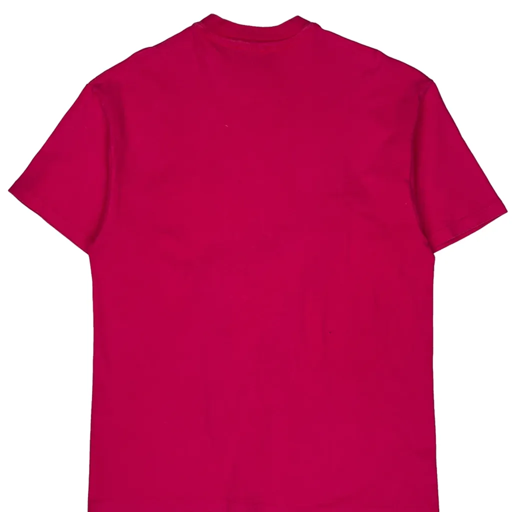 Blank Hanes Single Stitch T-Shirt - Large Red Cotton - Image 7
