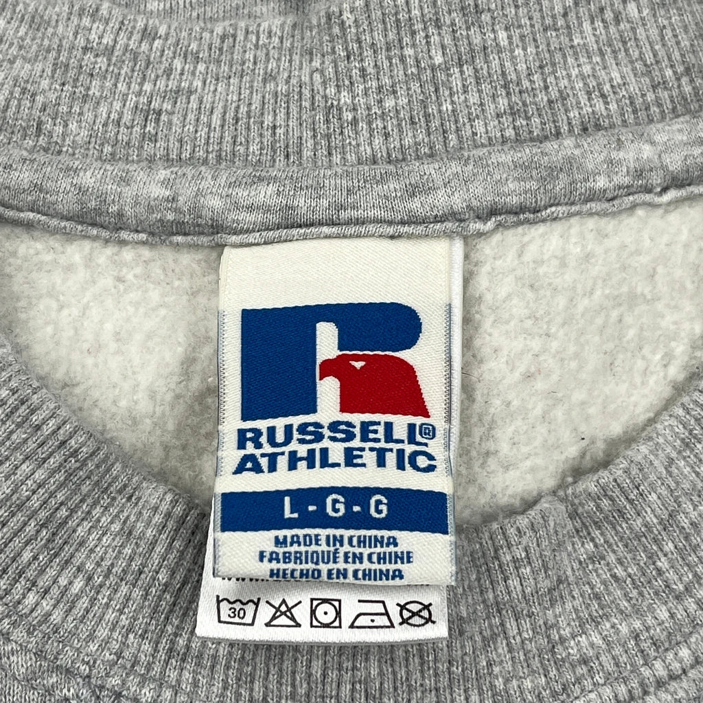 Blank Russell Athletic Sweatshirt - Large Grey Cotton Blend - Image 3