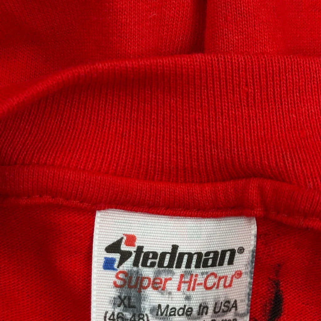 Blank Stedman Single Stitch T-Shirt - XL Red Cotton - Image 3