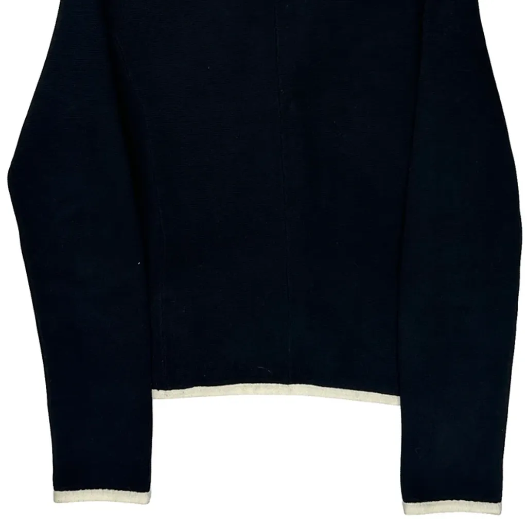Blazer Style Ralph Lauren Petite Cardigan - Medium Black Cotton - Image 6