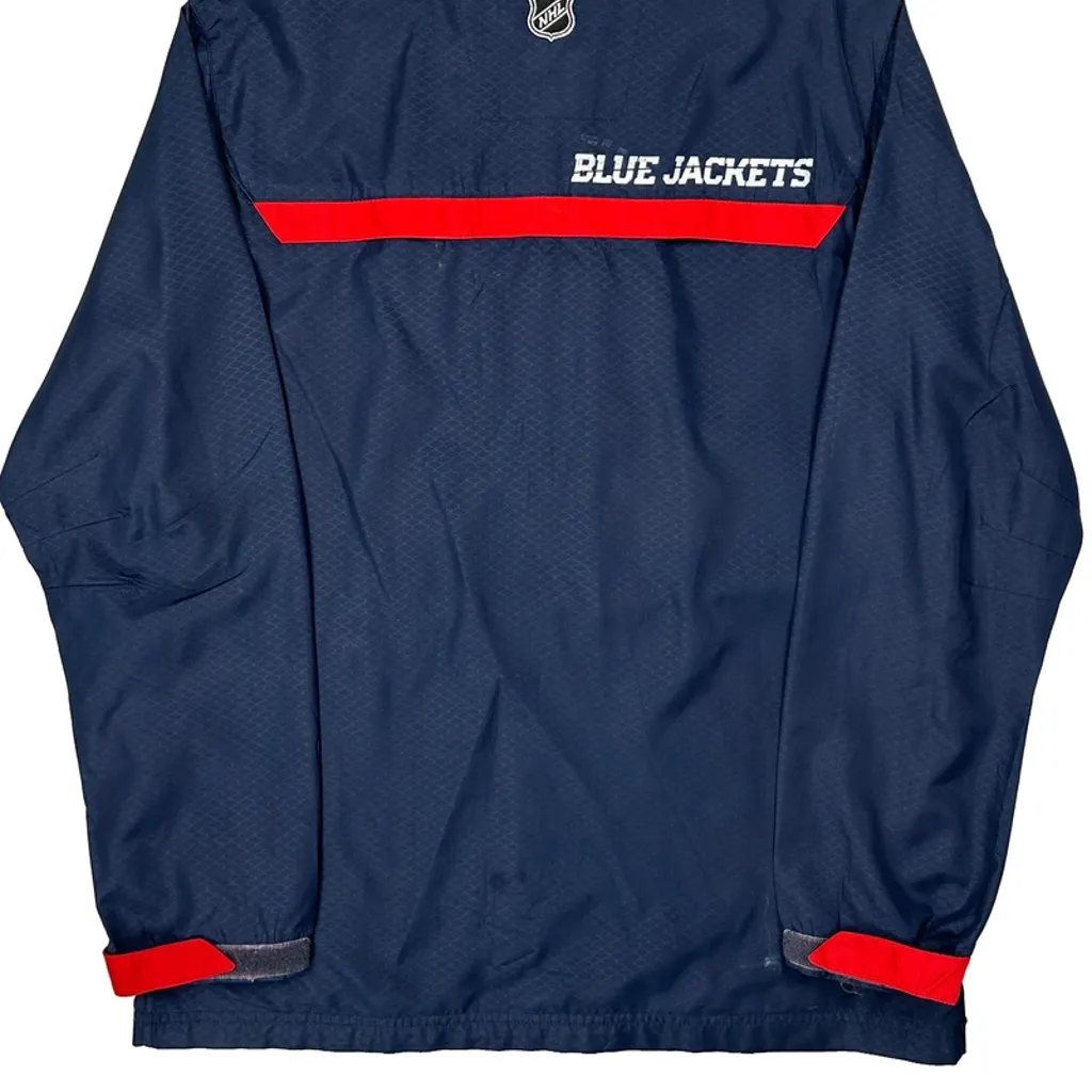 Blue Jackets Reebok Windbreaker - Medium Navy Polyester - Image 7