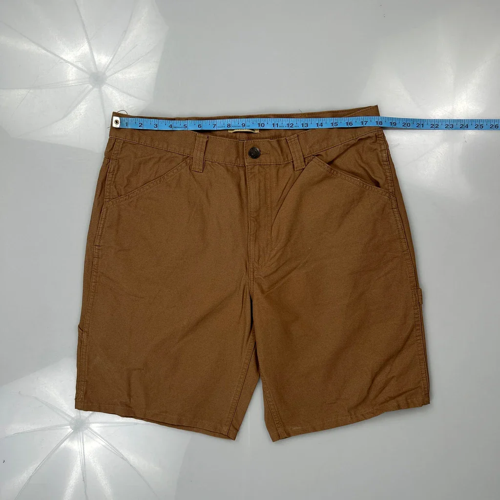 Blue Mountain Carpenter Shorts - 36W 10L Brown Cotton - Image 3