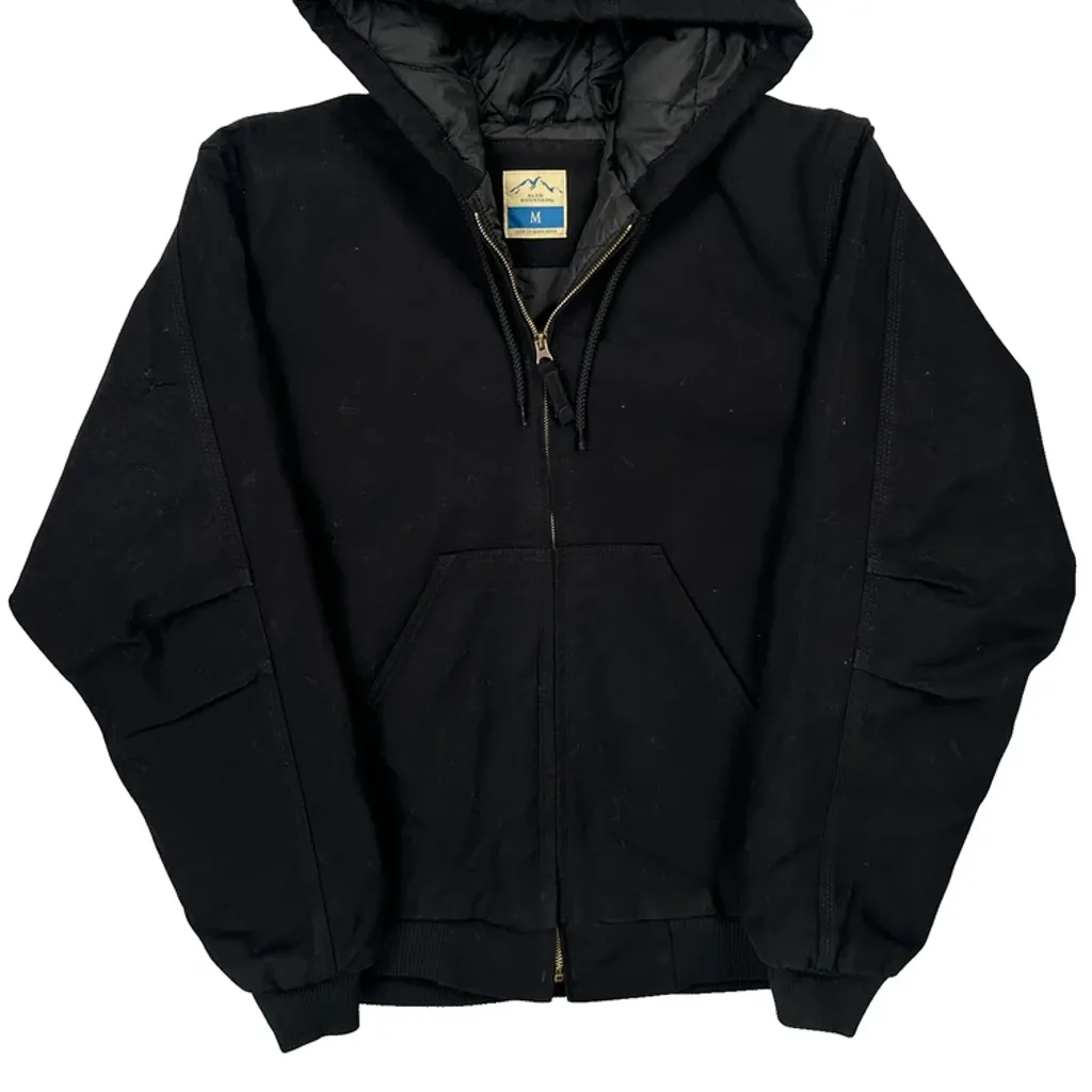 Blue Mountain Workwear Jacket - Medium Black Cotton - Image 4