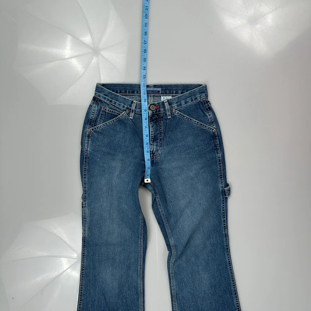 Blue Notes Wide Leg Carpenter Jeans - 27W UK 8 Blue Cotton - Image 4