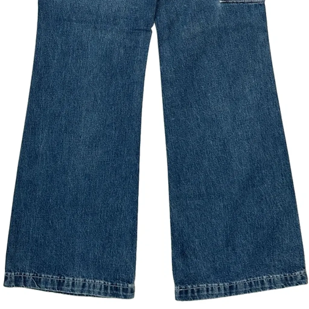 Blue Notes Wide Leg Carpenter Jeans - 27W UK 8 Blue Cotton - Image 8