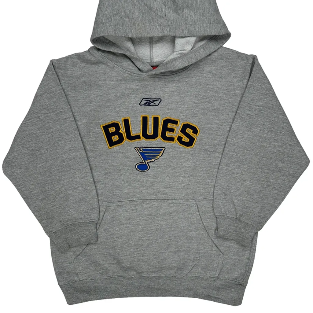 Blues Reebok Hoodie - Small Grey Cotton - Image 4