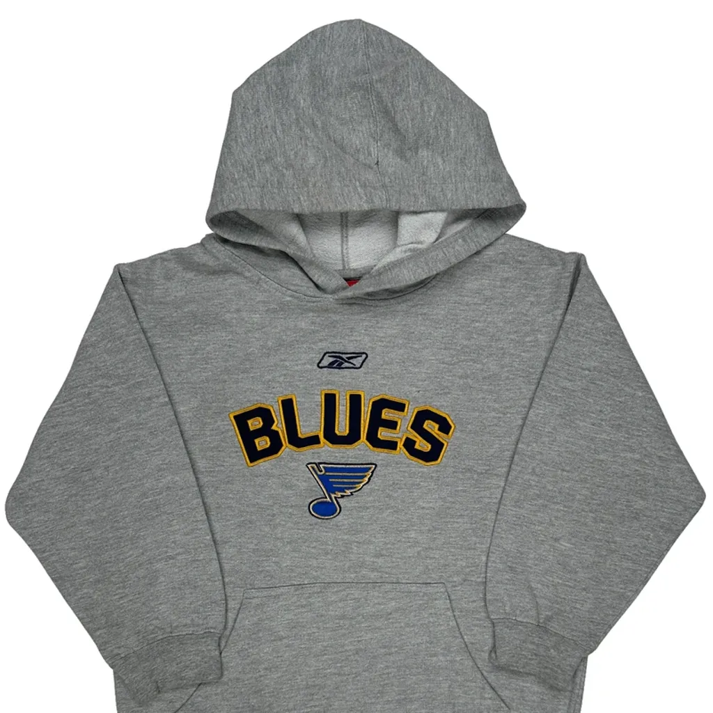 Blues Reebok Hoodie - Small Grey Cotton - Image 5