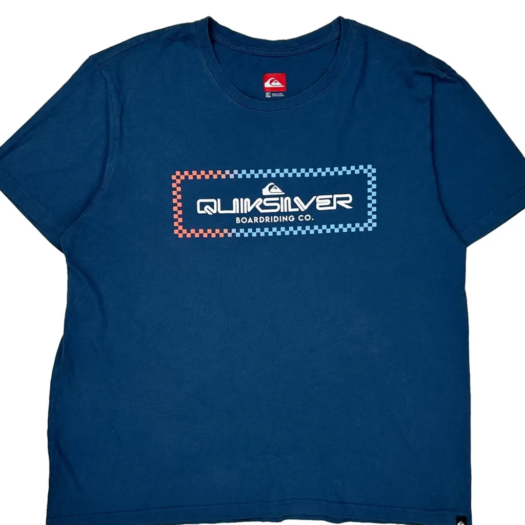Boardriding Co. Quiksilver Graphic T-Shirt - XL Blue Cotton - Image 5