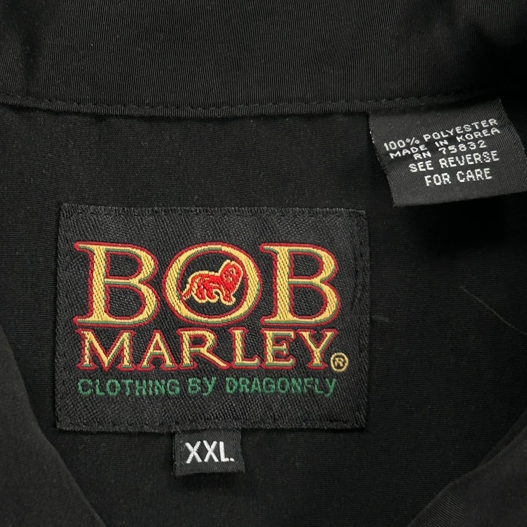 Bob Marley Dragonfly Graphic Short Sleeve Shirt - 2XL Black Polyester - Image 3