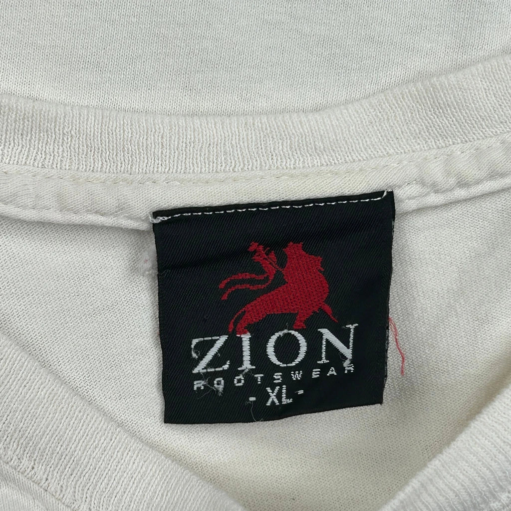 Bob Marley Zion Rootwear Excuse Me While I Light My Spliff T-Shirt - XL White Cotton - Image 3