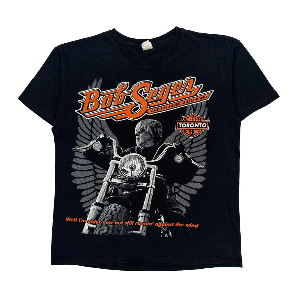 Bob Seger Tour 2019 Keya Band T-Shirt - Large Black Cotton