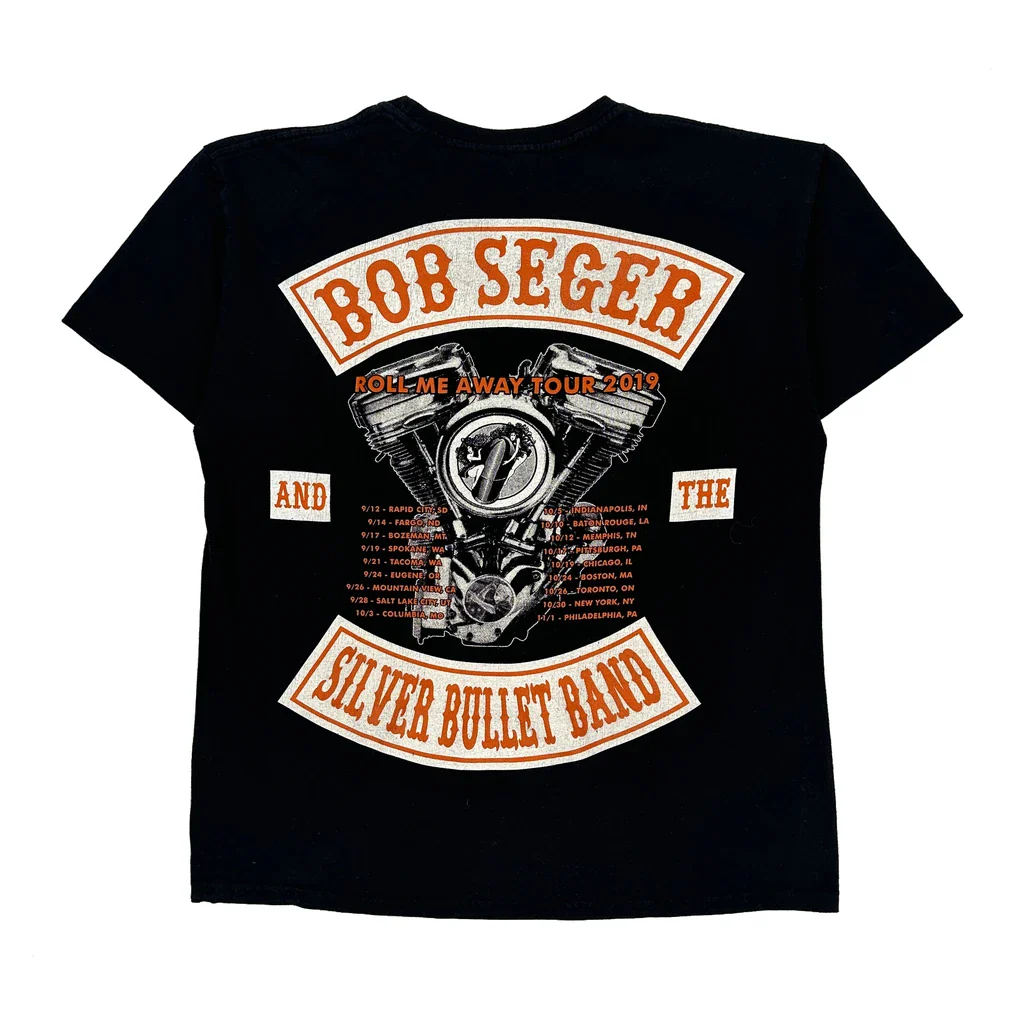 Bob Seger Tour 2019 Keya Band T-Shirt - Large Black Cotton - Image 2