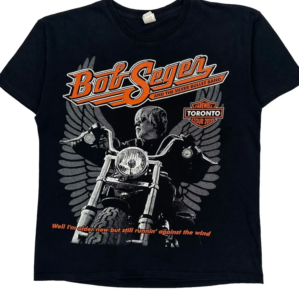 Bob Seger Tour 2019 Keya Band T-Shirt - Large Black Cotton - Image 4