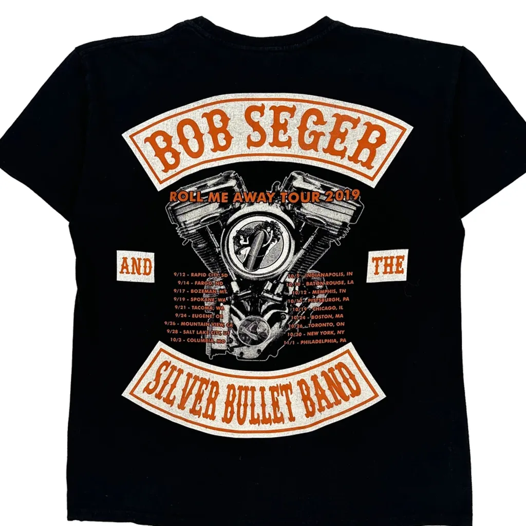 Bob Seger Tour 2019 Keya Band T-Shirt - Large Black Cotton - Image 6