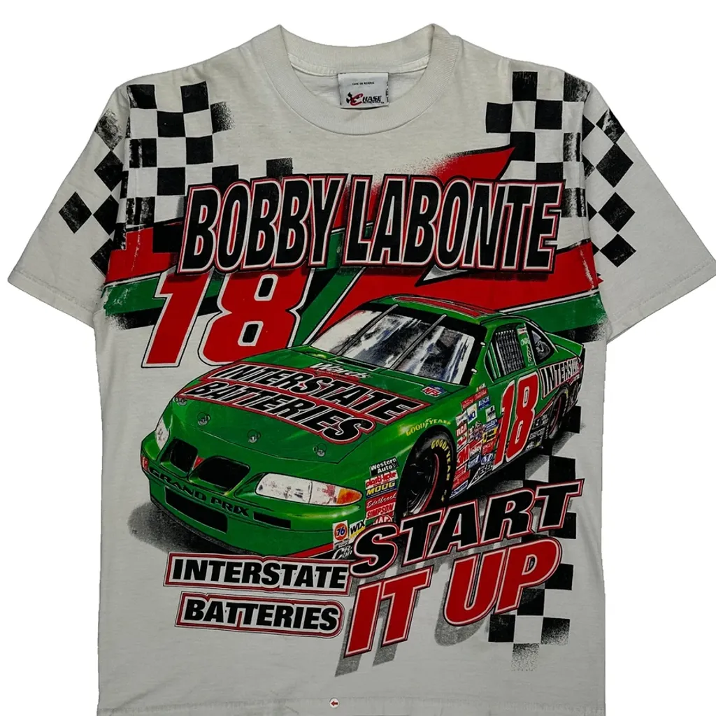 Bobby Labonte Chase Authentics Nascar T-Shirt - Medium White Cotton - Image 7