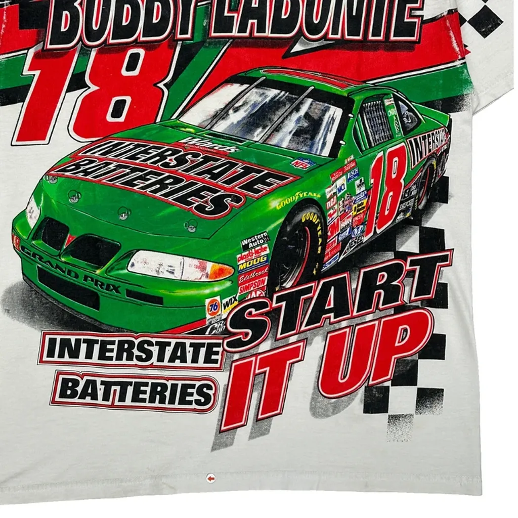 Bobby Labonte Chase Authentics Nascar T-Shirt - Medium White Cotton - Image 8