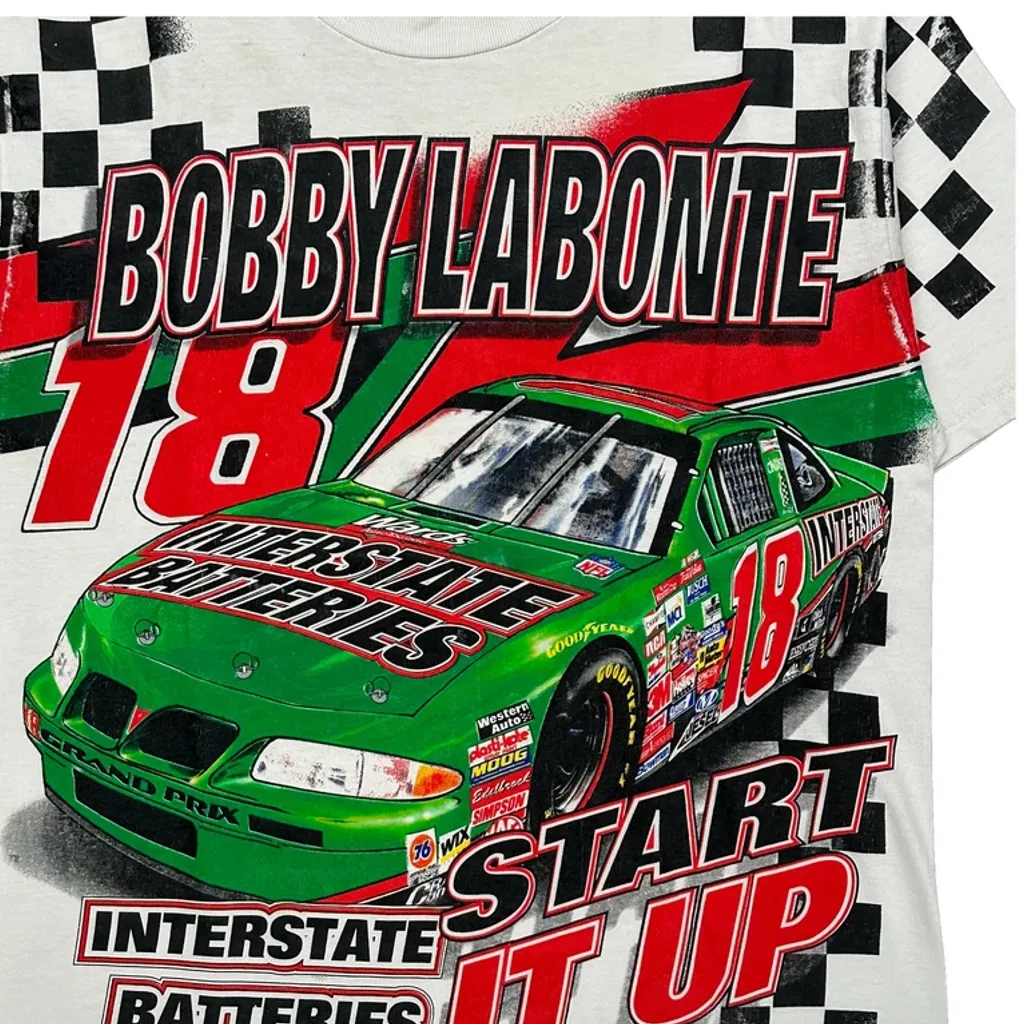 Bobby Labonte Chase Authentics Nascar T-Shirt - Medium White Cotton - Image 9