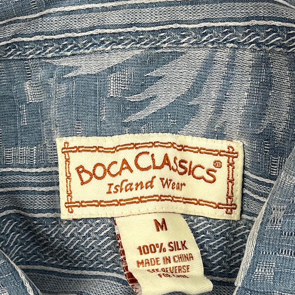 Boca Classics Hawaiian Shirt - Medium Blue Silk - Image 3