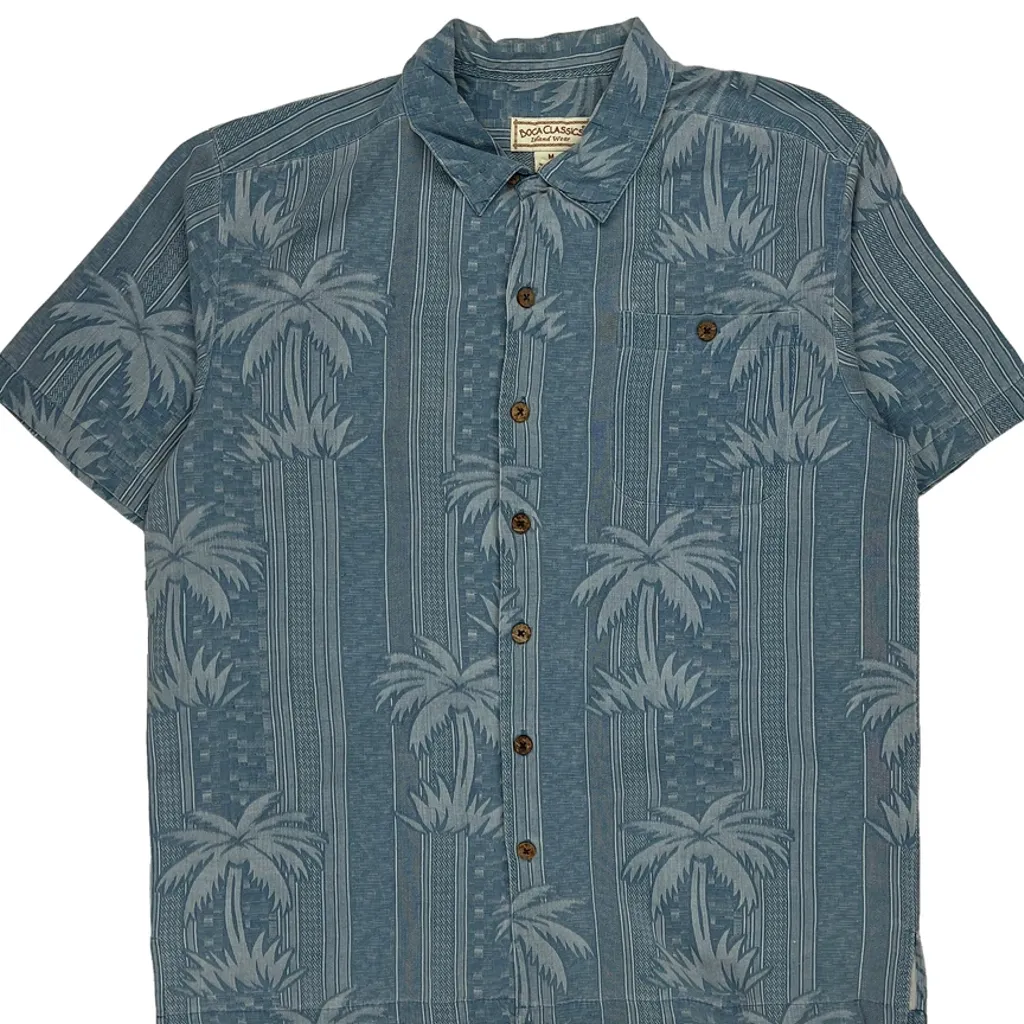 Boca Classics Hawaiian Shirt - Medium Blue Silk - Image 4