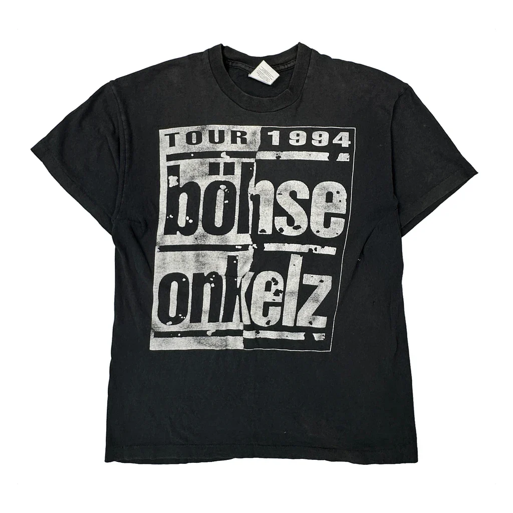 Bohse Onkelz 1994 Tour Fruit Of The Loom Single Stitch T-Shirt - Large Black Cotton