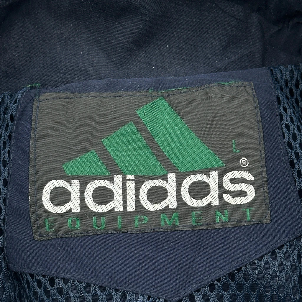Bootleg Germany Football Adidas Equipment Spellout Windbreaker - Large Navy Polyester - Image 3