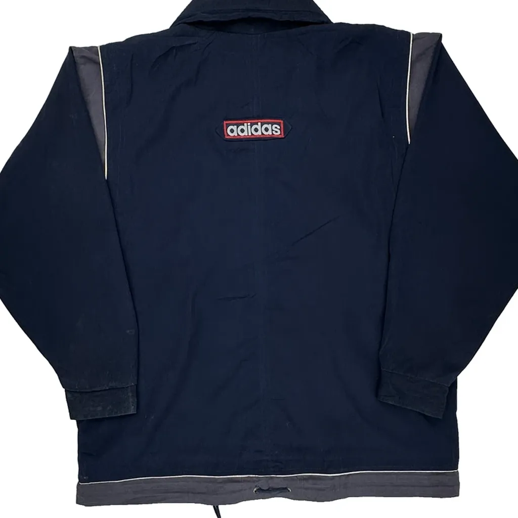 Bootleg Germany Football Adidas Equipment Spellout Windbreaker - Large Navy Polyester - Image 6