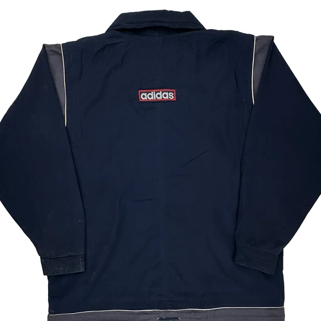 Bootleg Germany Football Adidas Equipment Spellout Windbreaker - Large Navy Polyester - Image 7
