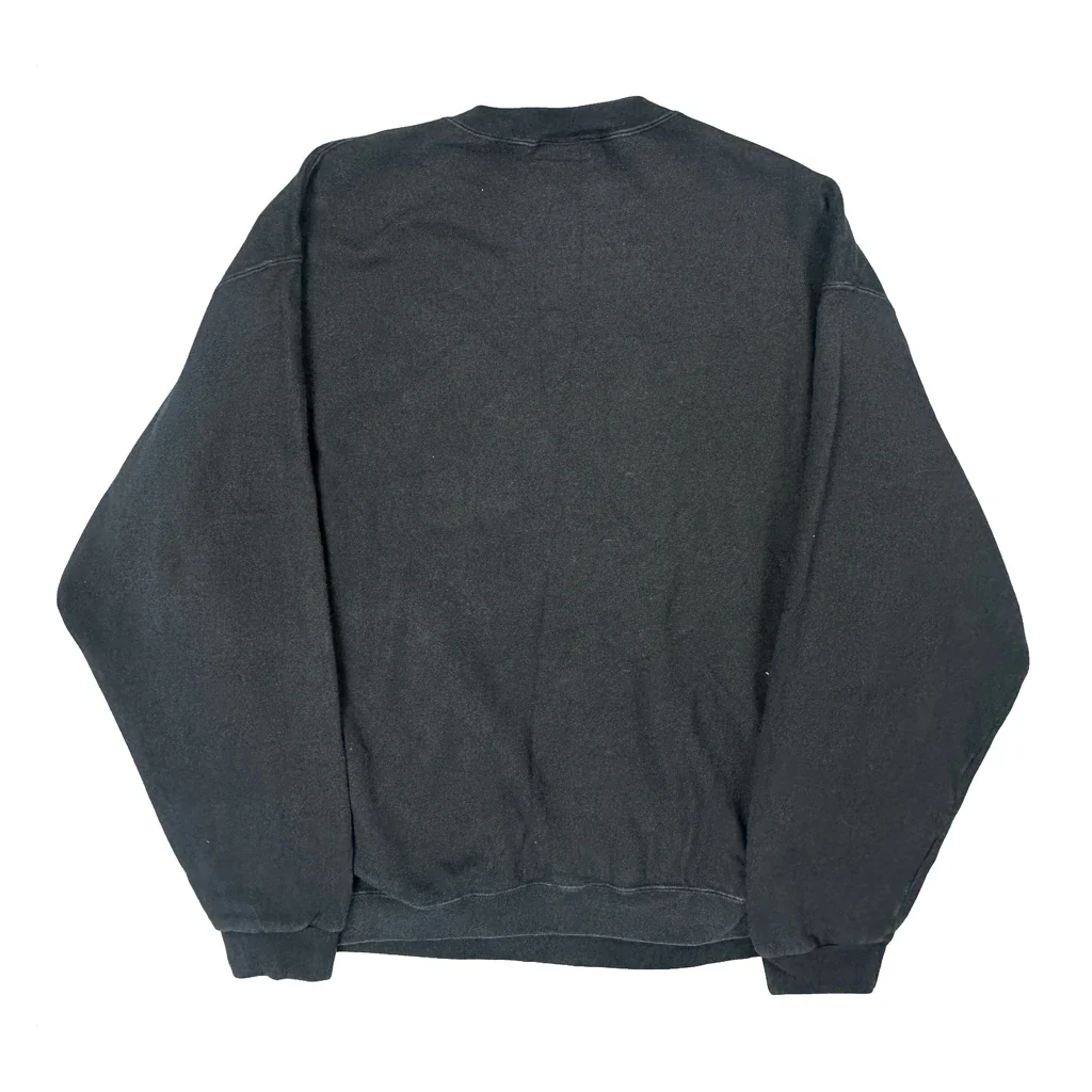 Bootleg Tommy Hilfiger Spellout Sweatshirt - XL Black Cotton - Image 2