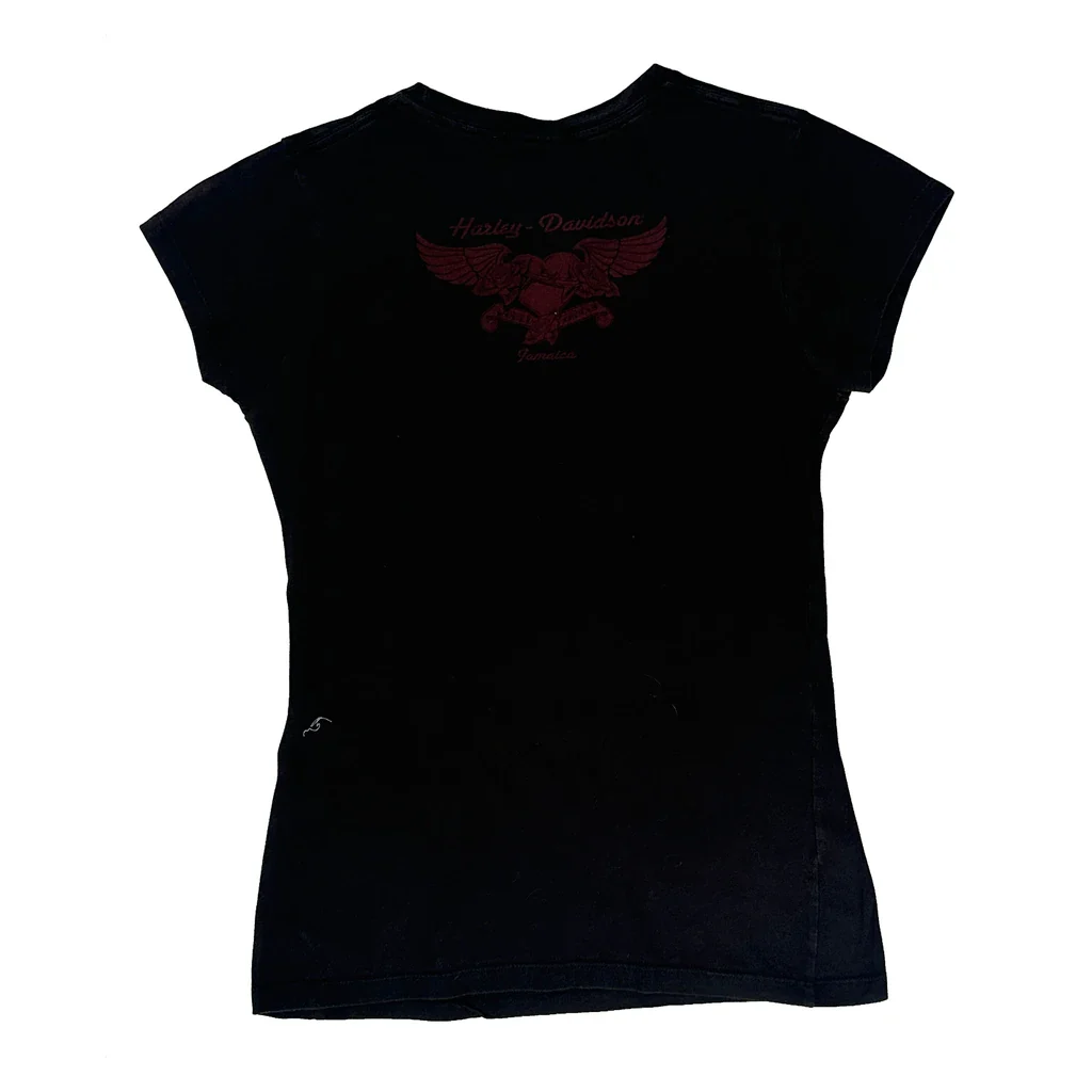 Born To Ride Harley Davidson Graphic T-Shirt - Medium Black Cotton - Image 2