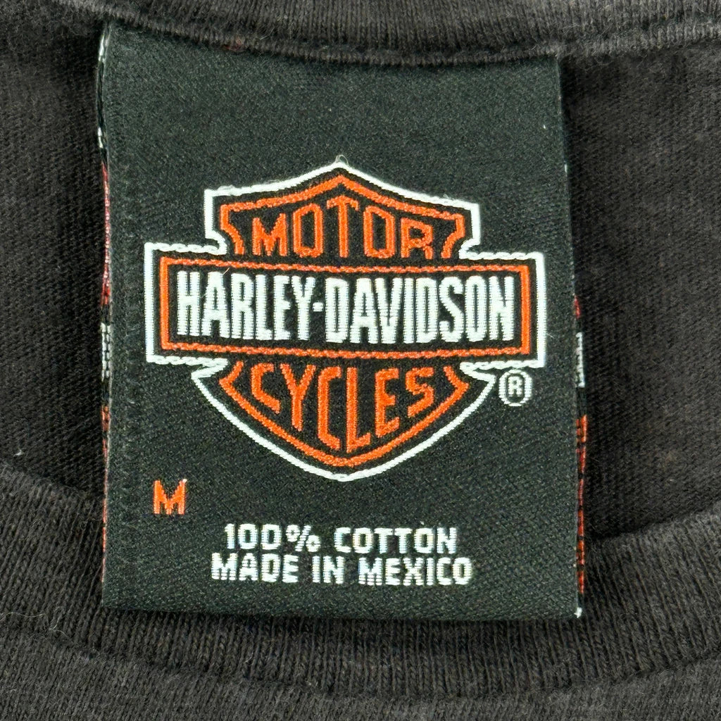 Born To Ride Harley Davidson Graphic T-Shirt - Medium Black Cotton - Image 3