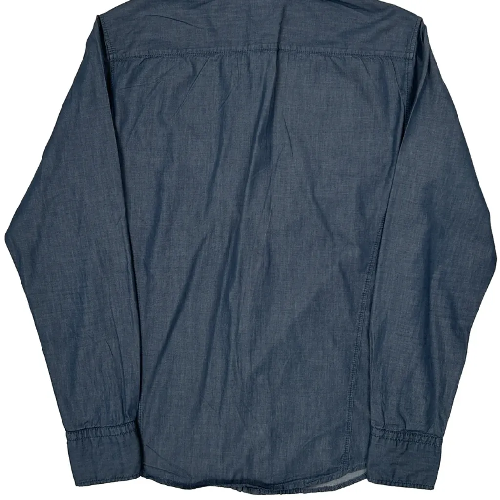 Boss Slim Fit Denim Shirt - Medium Blue Cotton - Image 7