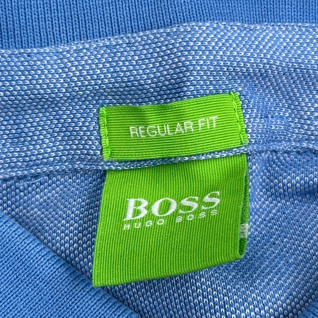 Boss Polo Shirt - Large Blue Cotton - Image 4