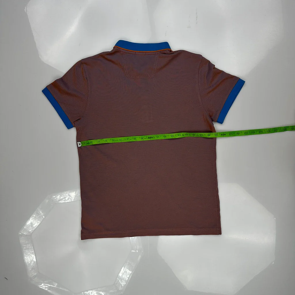 Boss Slim Fit Polo Shirt - Small Brown Cotton - Image 3