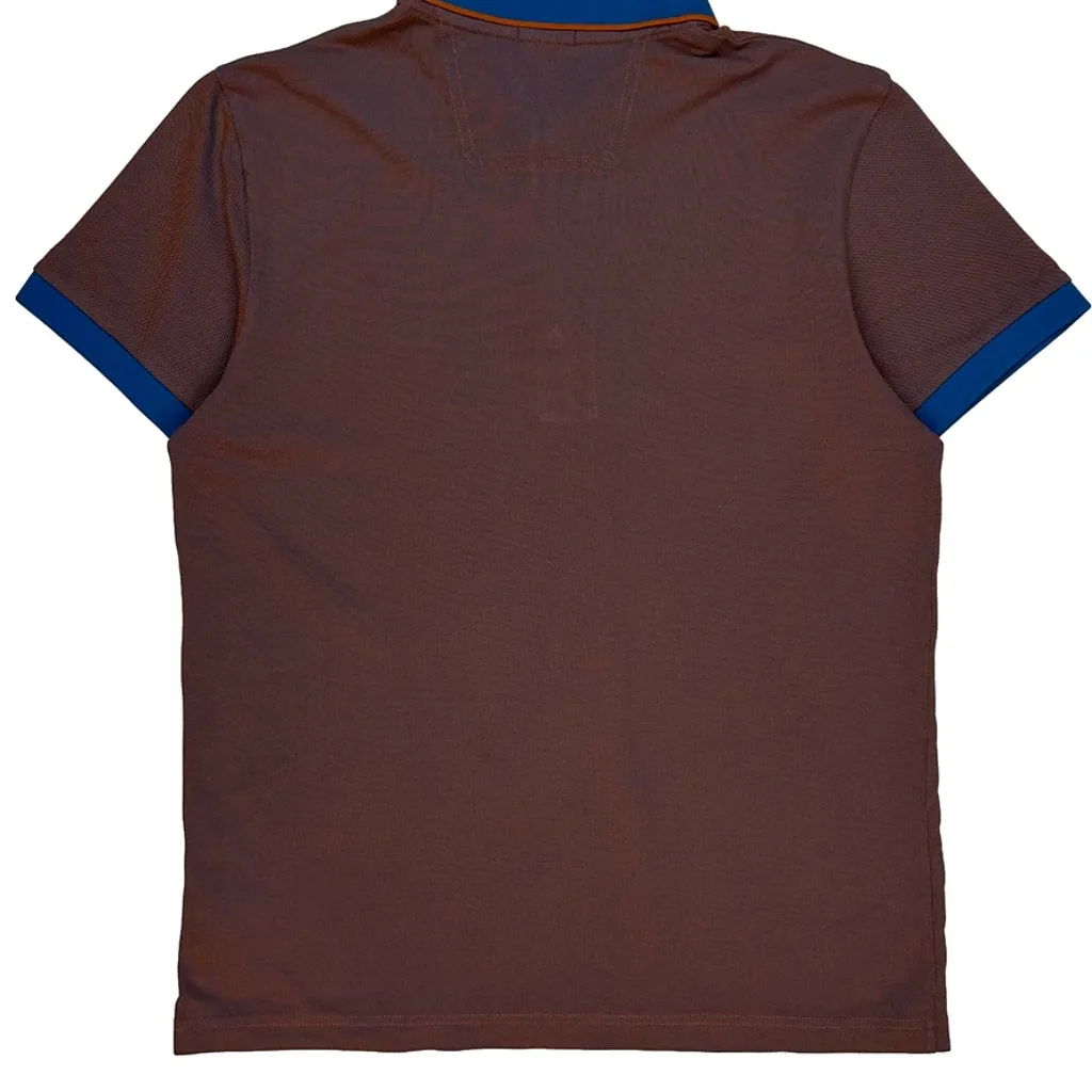 Boss Slim Fit Polo Shirt - Small Brown Cotton - Image 7