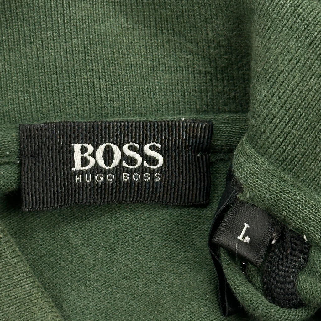 Boss Polo Shirt - Large Green Cotton - Image 3