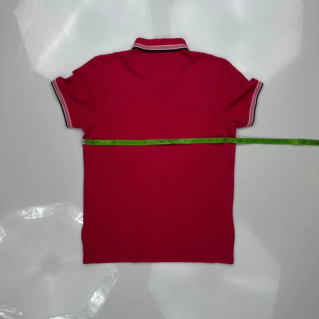 Boss Polo Shirt - Medium Red Cotton - Image 3