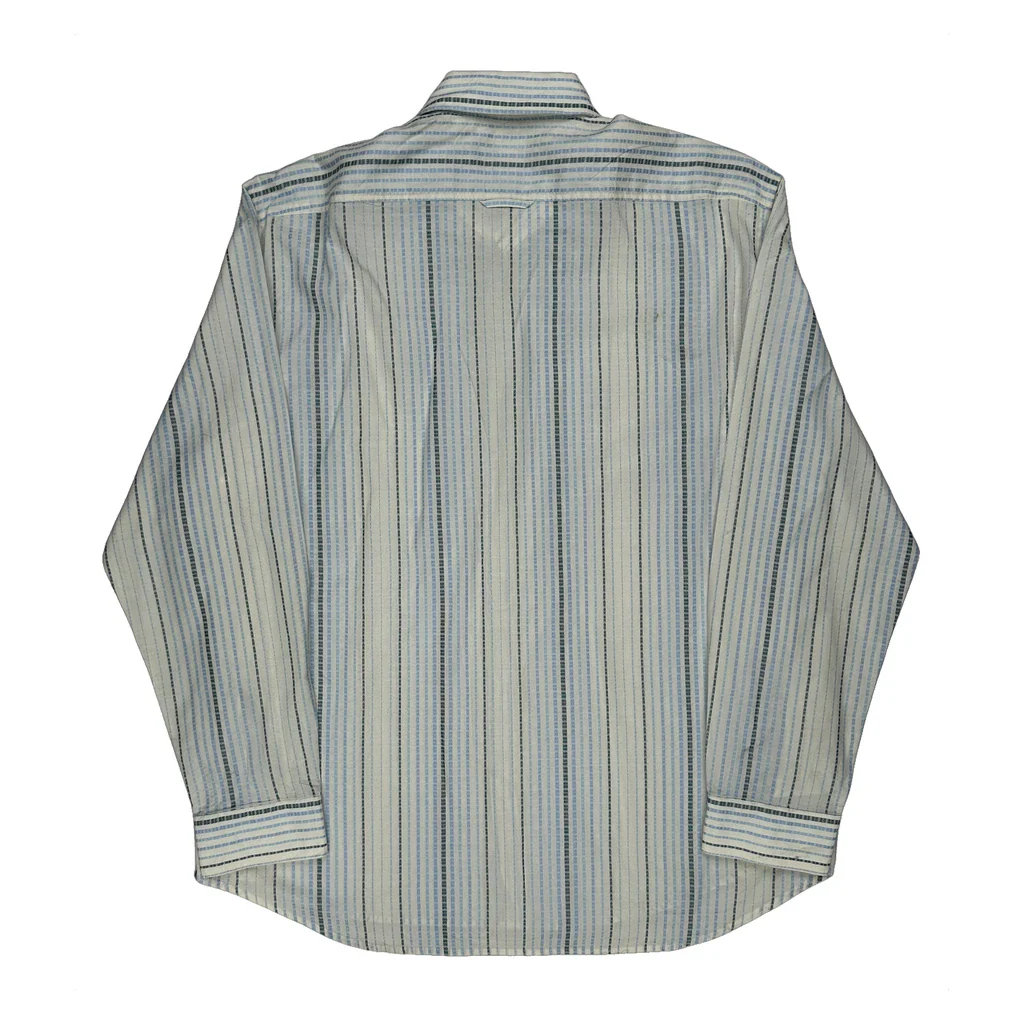 Boss Striped Shirt - XL Blue Cotton - Image 2