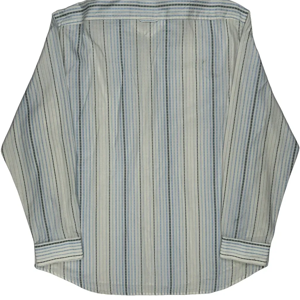 Boss Striped Shirt - XL Blue Cotton - Image 6